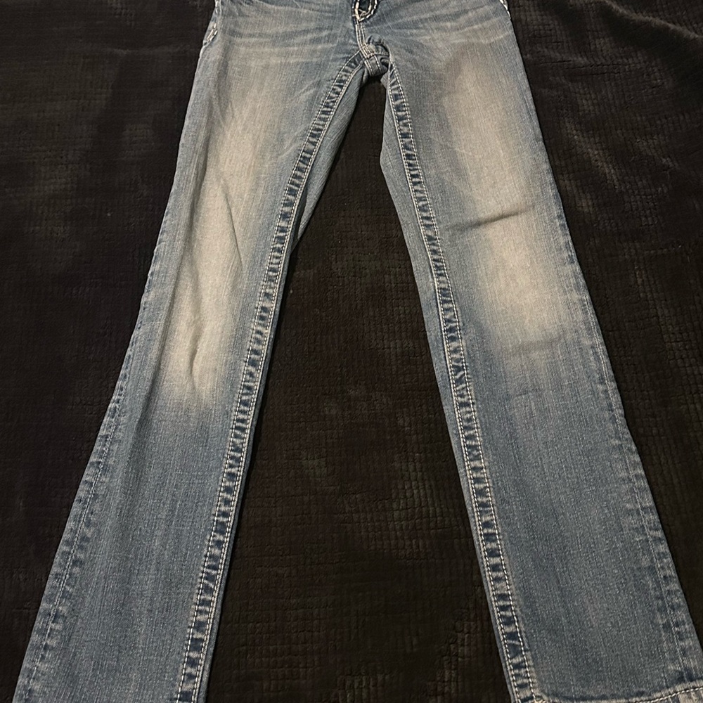 Miss Me girls Distressed Denim Jeans with Embellished Pockets - Picture 4 of 7